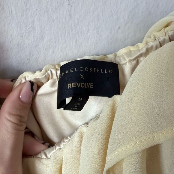 Michael Costello x Revolve Everett Mini Yellow Dress Size M - Picture 9 of 10